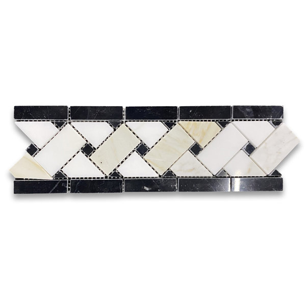 Calacatta 12" x 4" Marble Mosaic Tile
