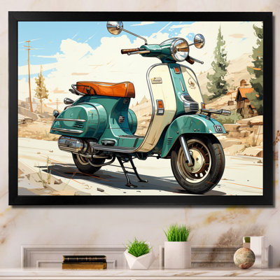 " Green Scooter Retro Electric II "