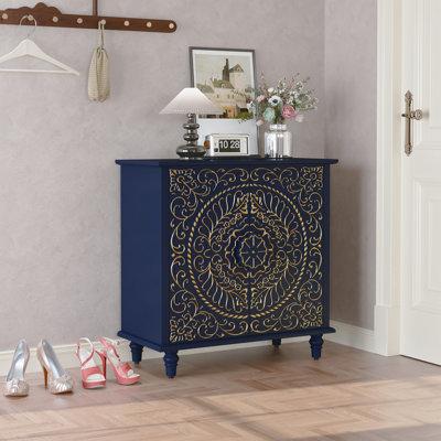 Jozhiel 31.7" Wide Decorative Accent Storage Cabinet with 2 Doors