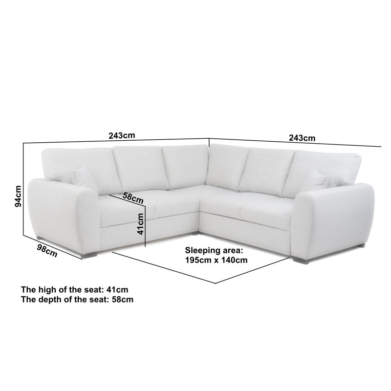 Camareon Corner Sofa Bed, Grey