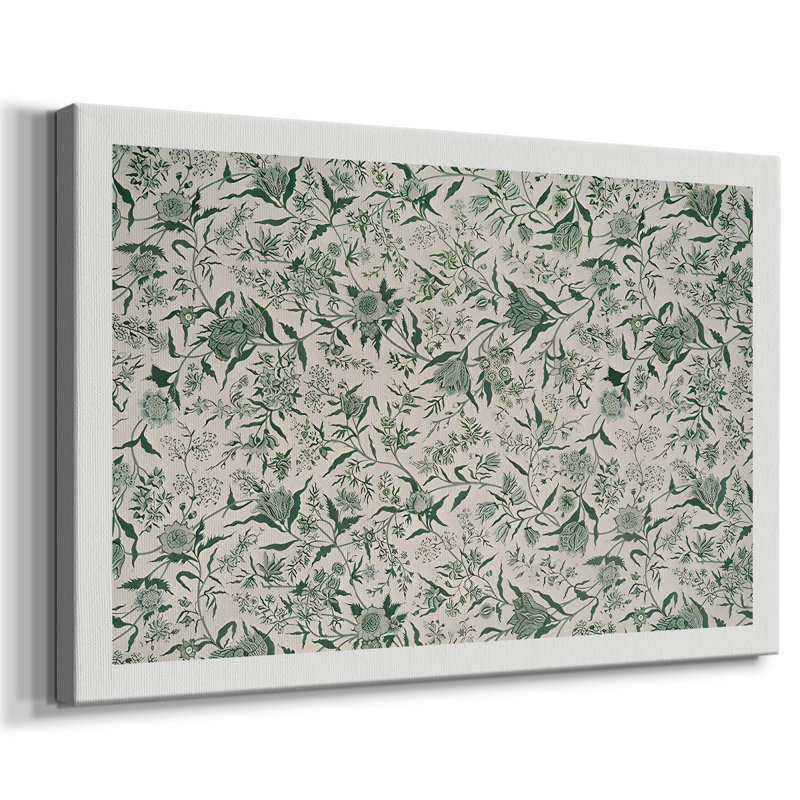 " Vintage Botanical - CXI ", 9" H x 13" W x 1.5" D, Wrapped Canvas