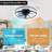 Modern 18.9" LED Ceiling Fan With Light, Dimmable  & Remote Control For Bedroom, Kitchen & Living Room