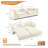 89" 3-in-1 Convertible Sofa Bed with Recliner Function, Velvet Upholstery in Beige and White