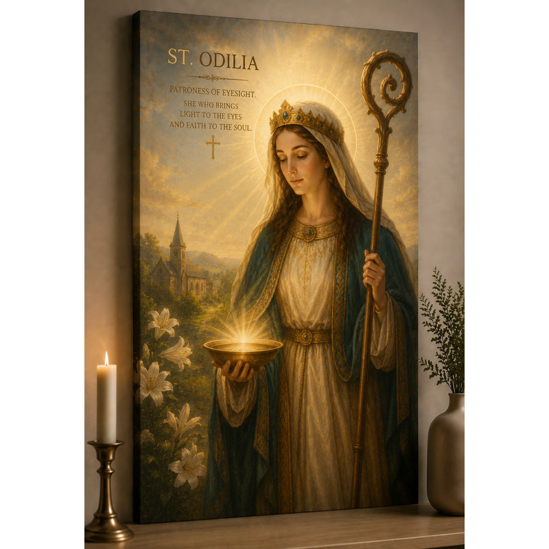 Grande impression d'art sur toile 24 po x 36 po Heavenly Faith