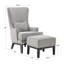 Caistor Upholstered Wingback Chair with Ottoman-143810385