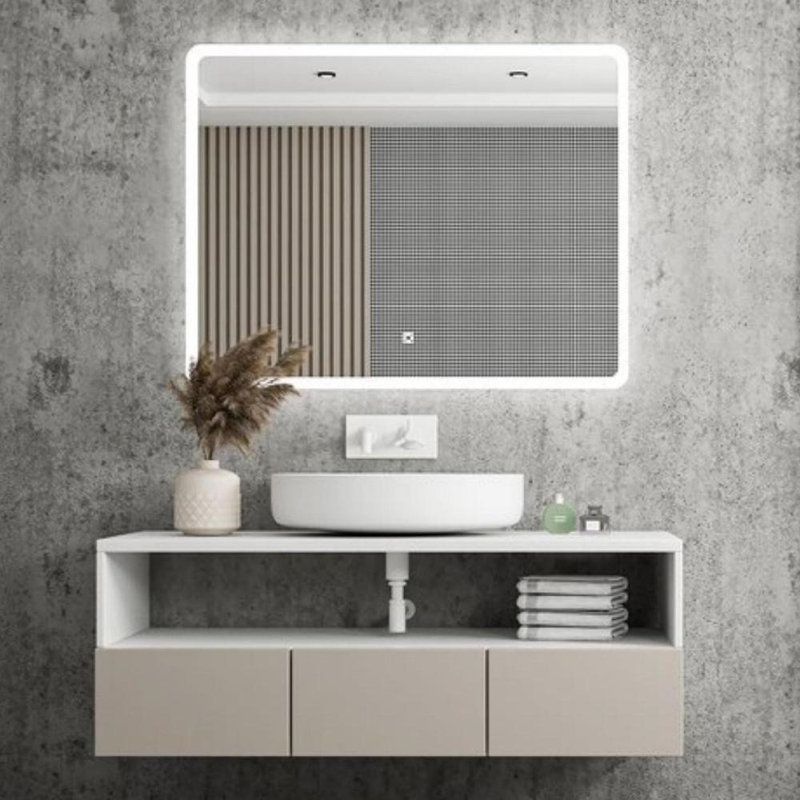 Miroir de salle de bain lumineux à DEL, H 28 po x l 36 po