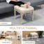 Tabouret rustique beige avec pieds en bois, polyvalent, pour chambre, salon ou bureau. Tabouret vintage rembourré.