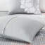 Courtepointe en coton imprimé 6 pièces, gris / pêche, double / grand, réversible, motif floral, rembourrage doux, pièce de coussins décoratifs avec coussins, coton, conception réversible, literie chaleureuse et tendance-126363483-126363486