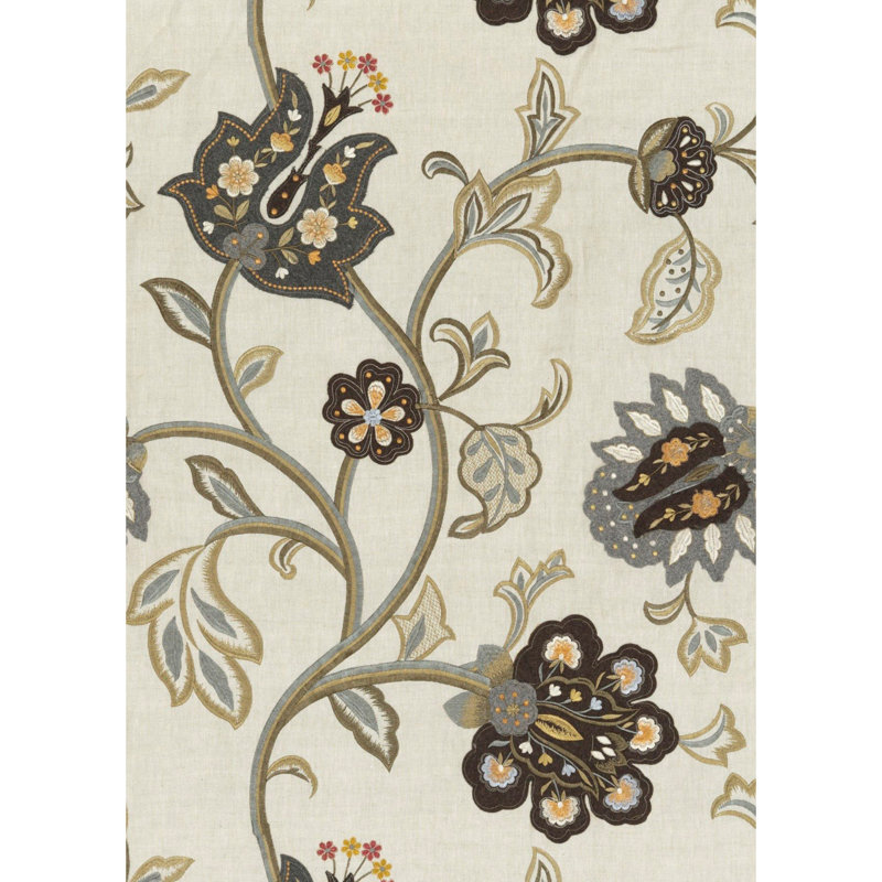Festival Floral Fantasy Fabric, Woodsmoke