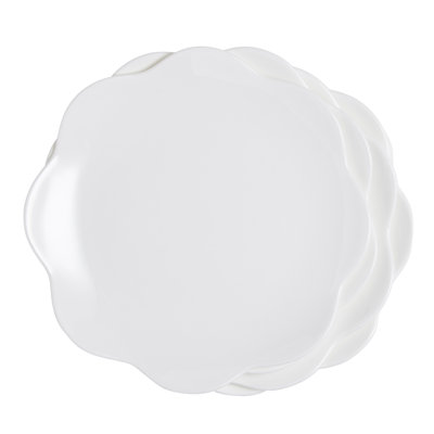 Geometrica White Bone China Appetizer Plate