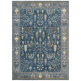 TUKNTR456BLPU Wool Oriental Area Rug