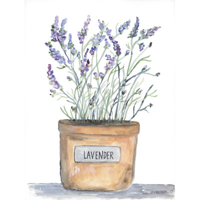 «Lavender Pot On Canvas» par Roey Ebert, reproduction
