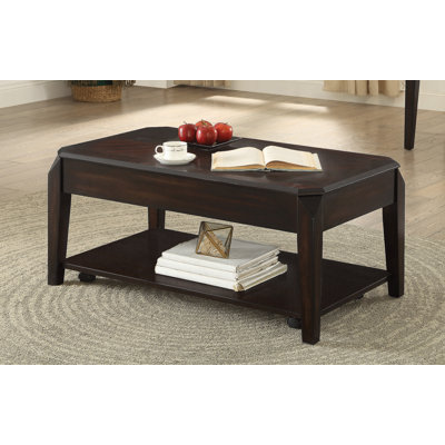 Lidiaidia Solid Wood Top Coffee Table