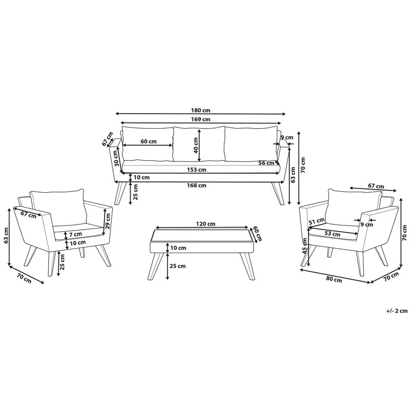 Morelia 5 Seater Rattan Sofa Set
