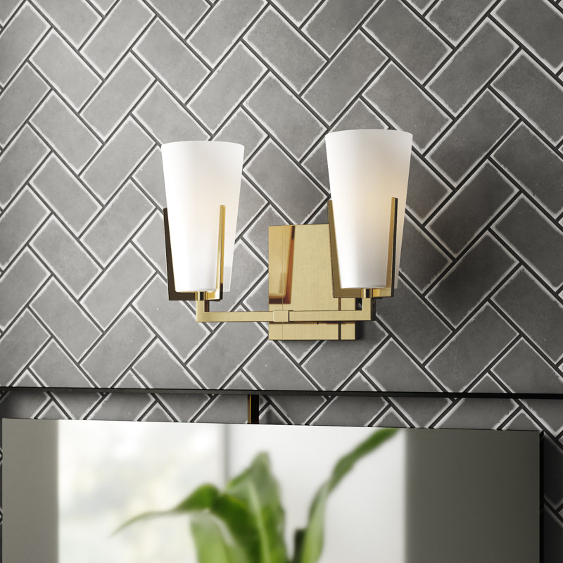 Lindle 2 - Light Dimmable Vanity Light, Aged Brass