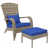 Blue Cushion/Gray Frame