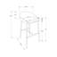 Tabouret de bar ou de cuisine à hauteur de comptoir chromé de style contemporain Clouchete-28021204-100090136