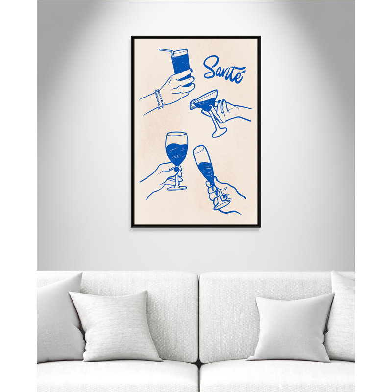 «Sante Print» par Kimberly Allen, L 25,5 po x H 37,5 po, Flottant espresso