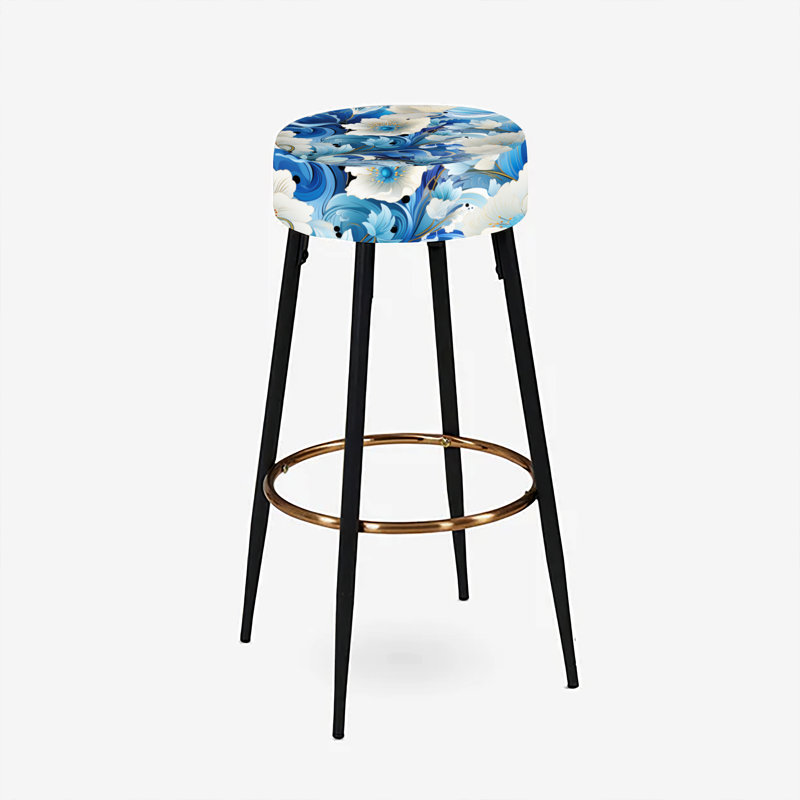 Ensemble de 2 tabourets de bar à motif cachemire Coastal Breeze