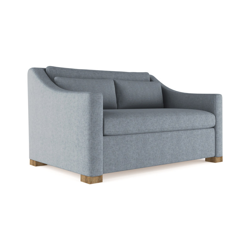 Causeuse Crosby, H 32,5 po x l 60 po x P 43 po, Brume moelleuse en velours, Patiné