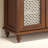Nut-brown Solid Wood+Rattan Shoe Storage Bench