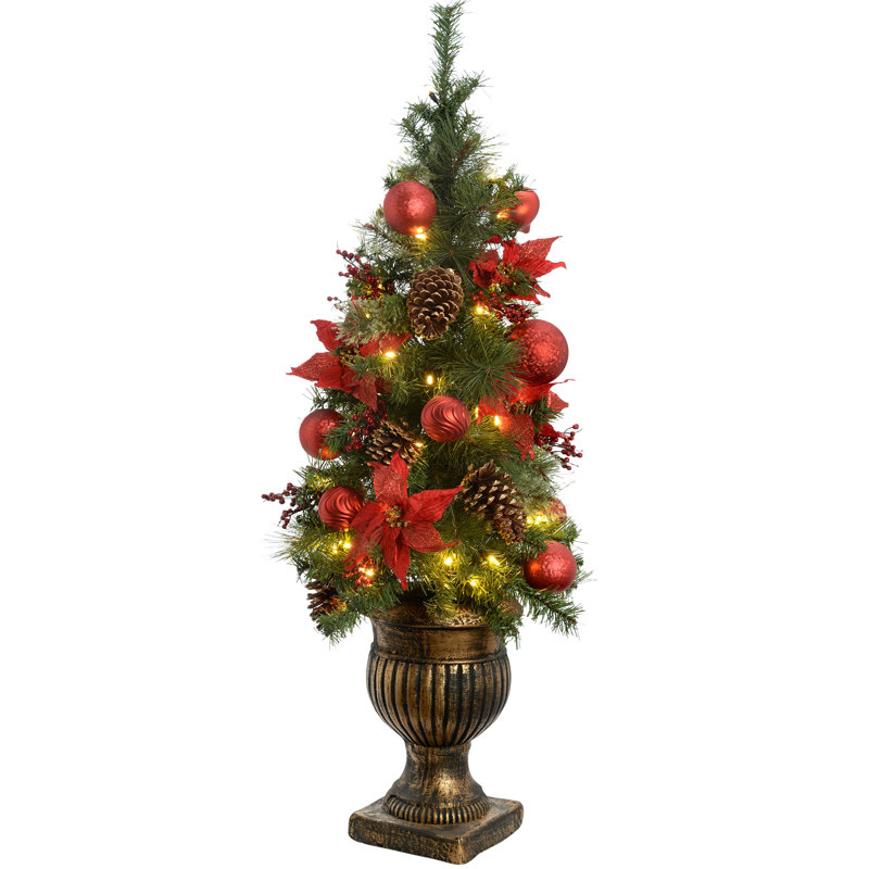 3.94' H Lighted Artificial Pine Christmas Tree