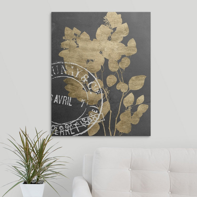 « iii » jennifer grolier, impression Postage Leaves, H 48 po x l 38 po x P 1,5 po, Toile
