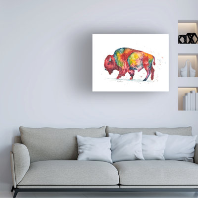 Dave Bartholet Rainbow Bison  Canvas Art