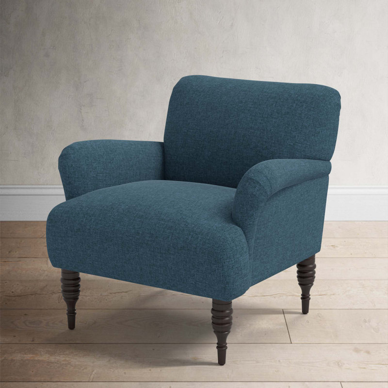 Allura Upholstered Armchair, Zuma Navy Textured Linen