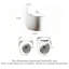 12" Rough-In 16.14"Seat Height Integrated Egg Toilet with Armrest, Siphon Flush System, Odour-proof, Quiet Powerful Flush for Household