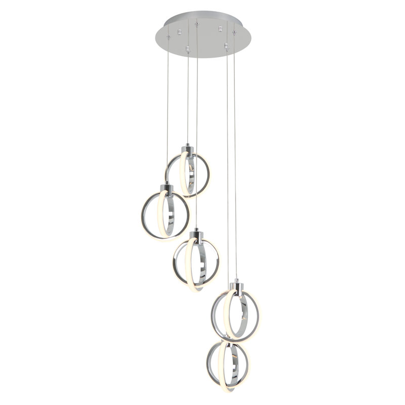 Gallego 5 - Light Chrome LED Sphere Pendant