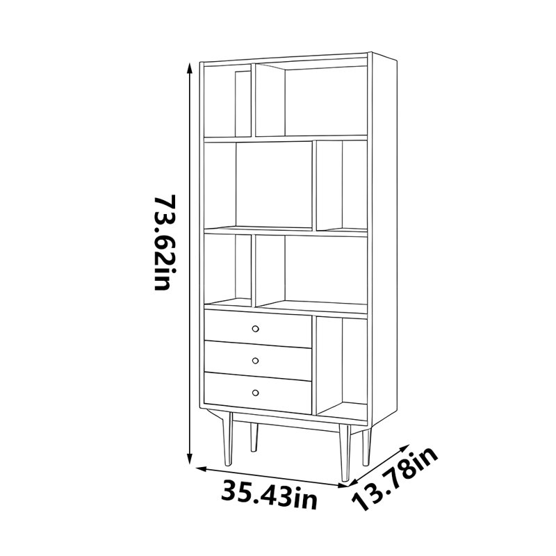 Nordic style practical bookcase