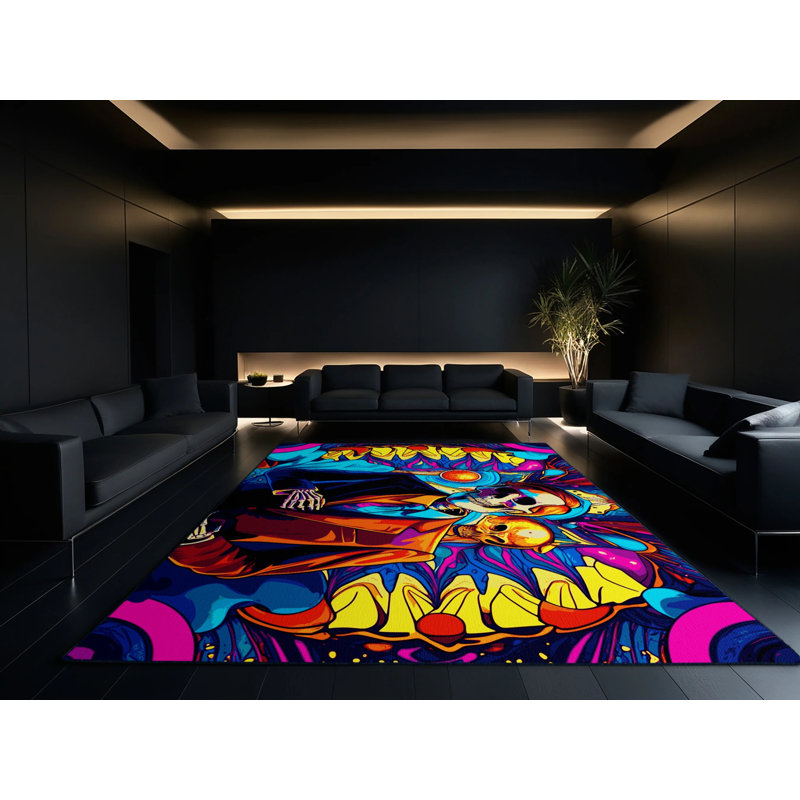 Spectrum Splatter Rug, Rectangle 5' x 8'