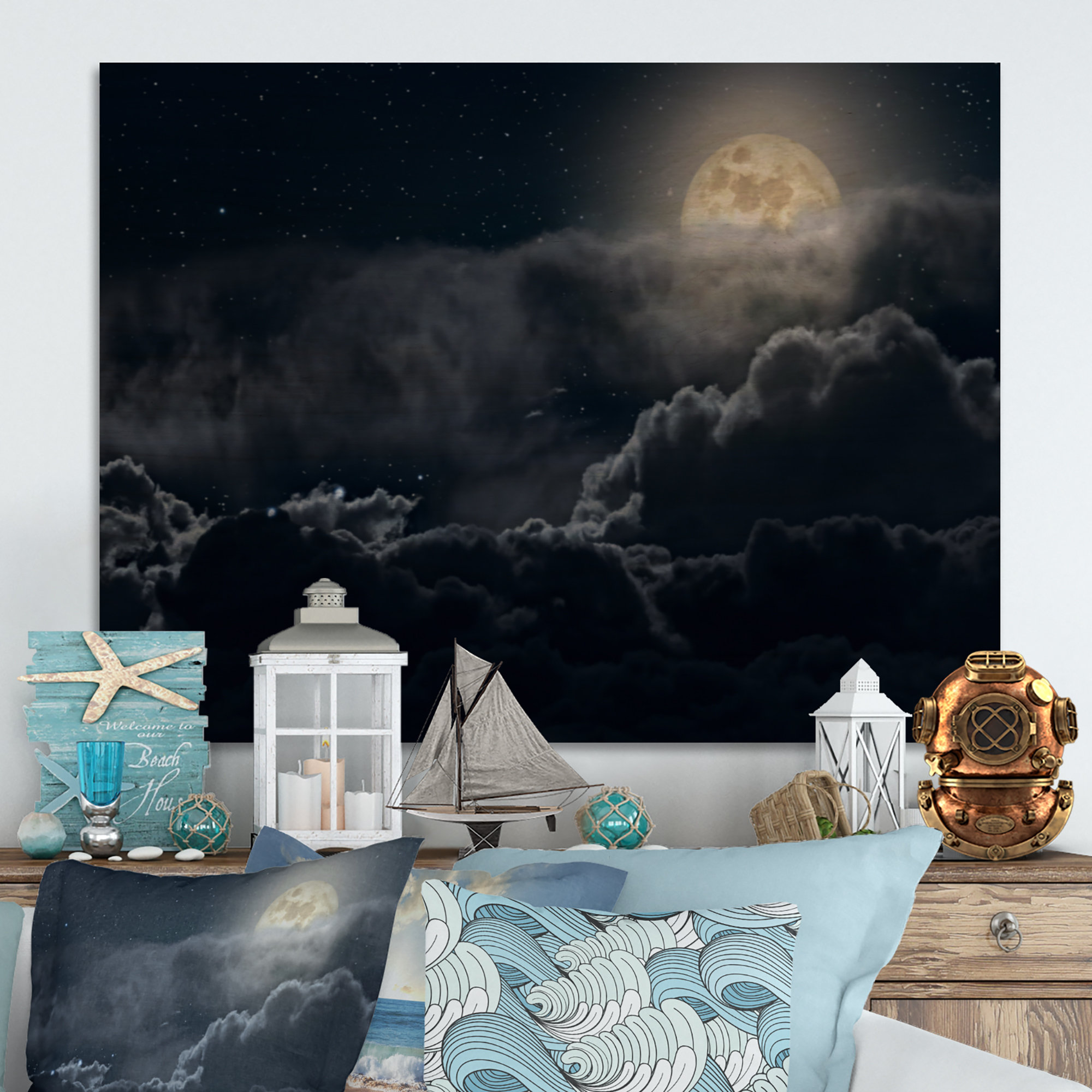 Paint Your Own Moon Lamp Kit, Halloween Gifts DIY Space Moon Night Light,  Art Supplies Arts