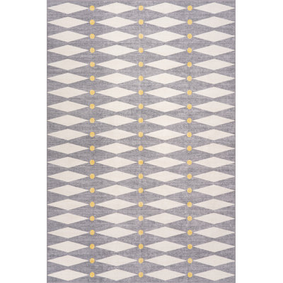  Farenna Diamond Washable Rug
