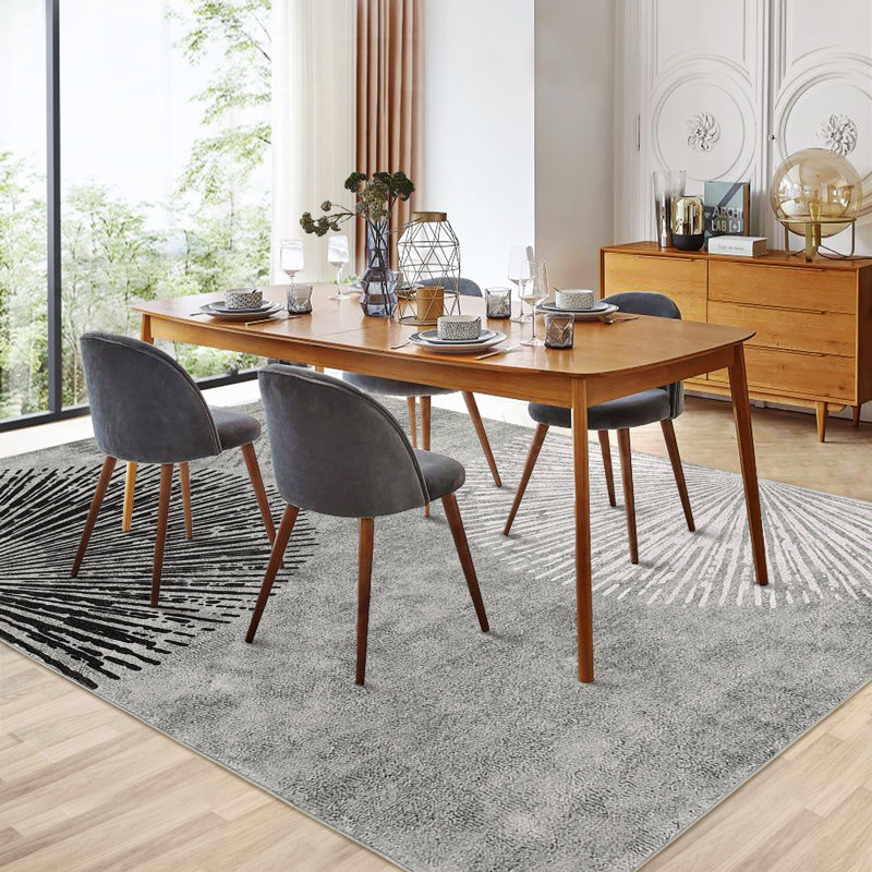 Tapis à poils courts lavable Modern, Rectangle 5 pi x 7 pi