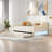Modern Upholstered Daybed With Led Belt, Trundle And Button Tufted Design-115405858