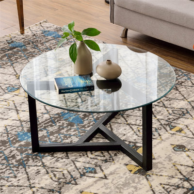 Bueso Glass Top Coffee Table