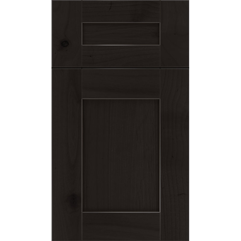 Dwelling Full Access Crescent Door Sample, Charcoal, Maple