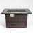 44" Propane Gas Fire Pit Table, 50000 BTU Rectangular Fire Pit, Tile Tabletop With Beautiful Wicker Base For Outside Patio Deck Garden Courtyard-Brown