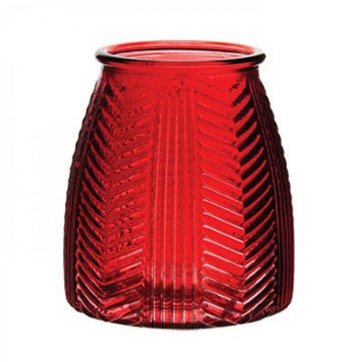 Vase en verre rouge rubis