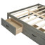 Lit plateforme double avec 6 tiroirs de rangement, gris antique-298557410-298557408