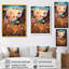 «Vibrant Wildflowers Lake Sunset», art mural lac-155862744-155862749