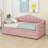 Twin Size Upholstered Day Bed Frame – Adjustable Pop Up Trundle, USB/Type-C Charging Port, 2 Side Pockets, No Box-Spring Required-1826230390