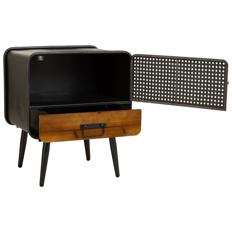 Anaiz 50cm W Iron Bedside Table
