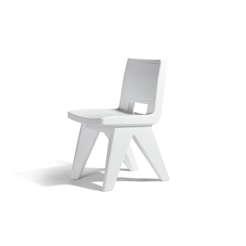 Fresco Outdoor Dining Side Chair, Highcloud White