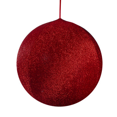 Décoration de Noël en forme de boule de Noël gonflable rouge 19,5 po