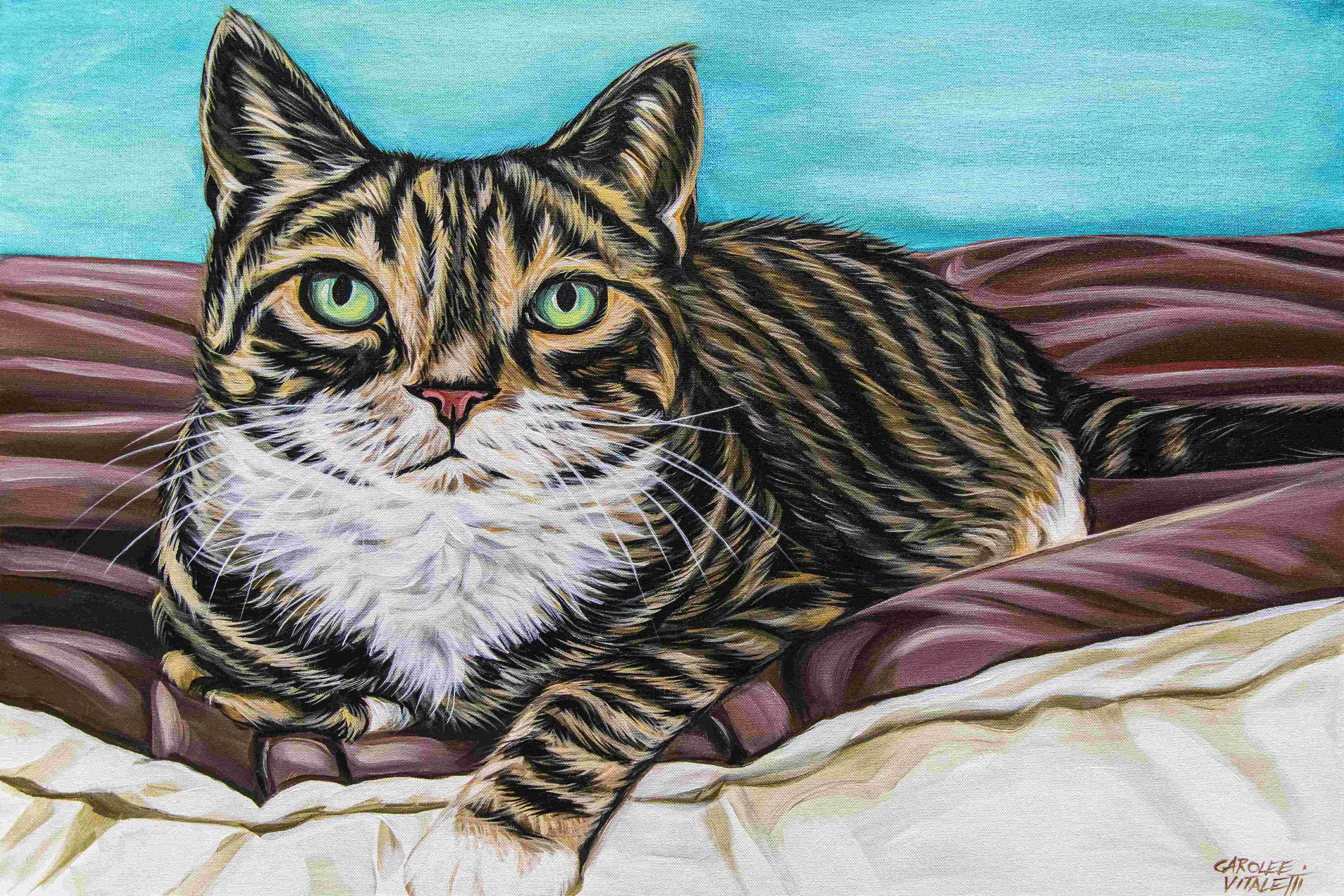 Cat on Books 1 by Cathy Walters - Wrapped Canvas Print Winston Porter Size: 10 H x 10 W x 1.5 D