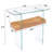 Tempered Glass Console Table with Shelf-1934271996-1905166803