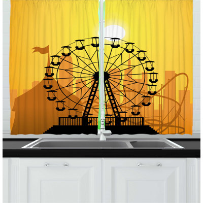 Geometric Kitchen Curtain